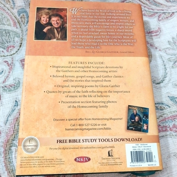 BOGO FREE The Gaither Homecoming Bible Bill & Gloria Gaither - Picture 4 of 8